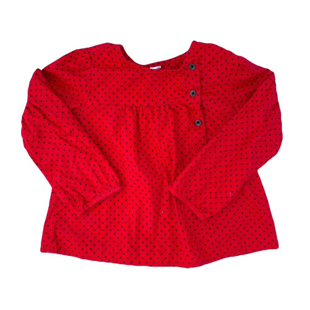 Gap Blouse in Red with Navy Stars